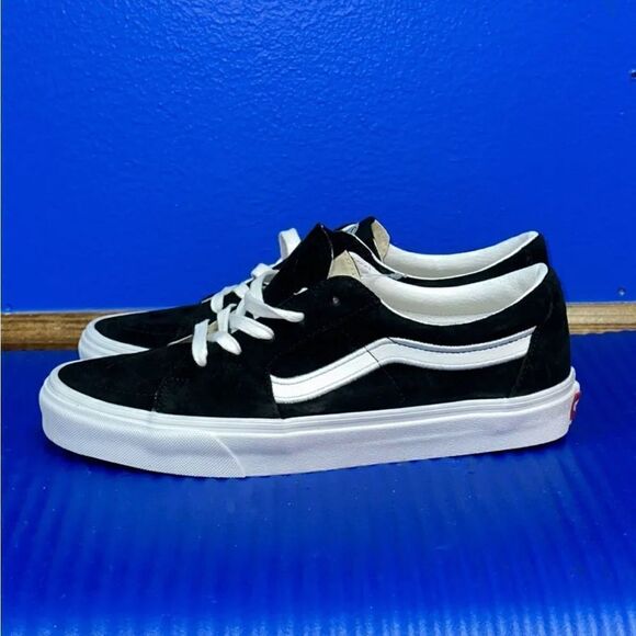 NEW VANS SUEDE CANVAS BLACK / WHITE SHOES 721278 WOMEN’S SIZE 10.5 - Picture 2 of 8